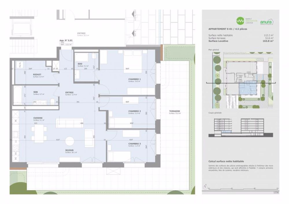 A louer à Prairie 2 - Appartement neuf et de standing de 4.5 pièces au rez-de-chaussée avec grande terrasse ! - Bild 5