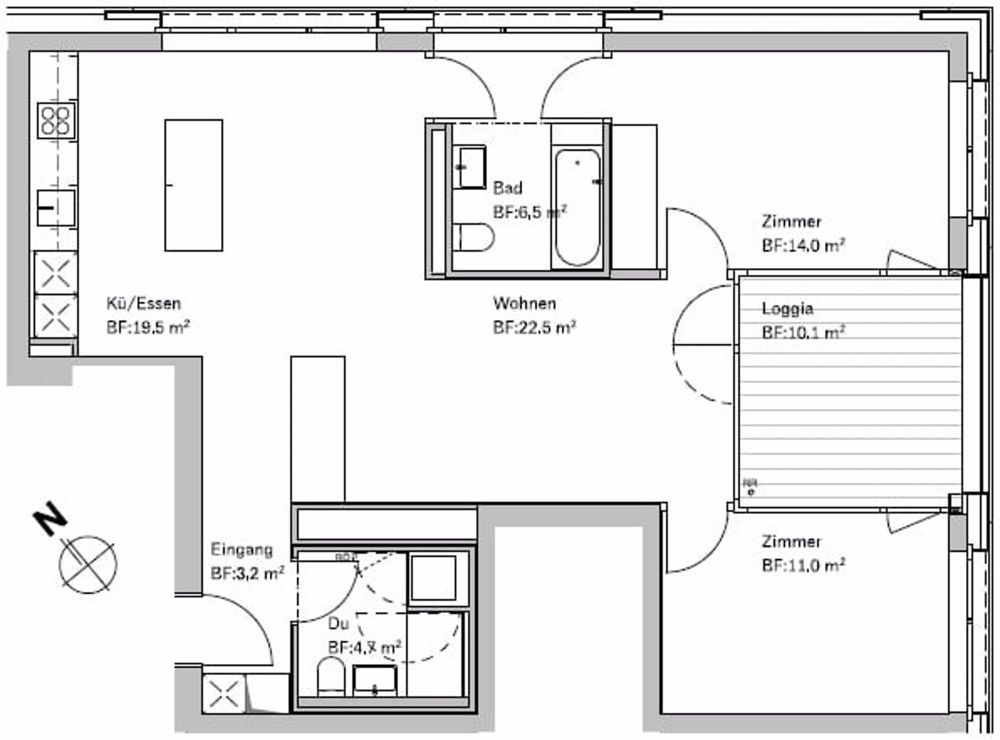 Moderne 3.5-Zimmer-Wohnung mit atemberaubendem Ausblick in Suhr - Bild 3
