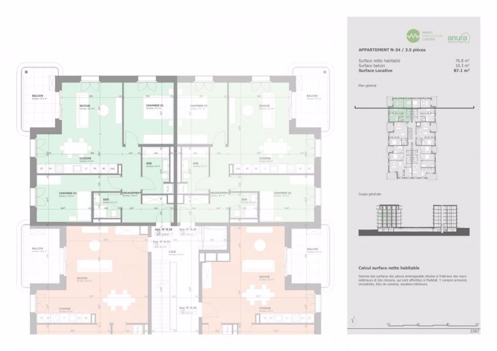 A louer à Prairie 4 - Appartement neuf et de standing de 3.5 pièces au 3ème étage ! - Bild 12