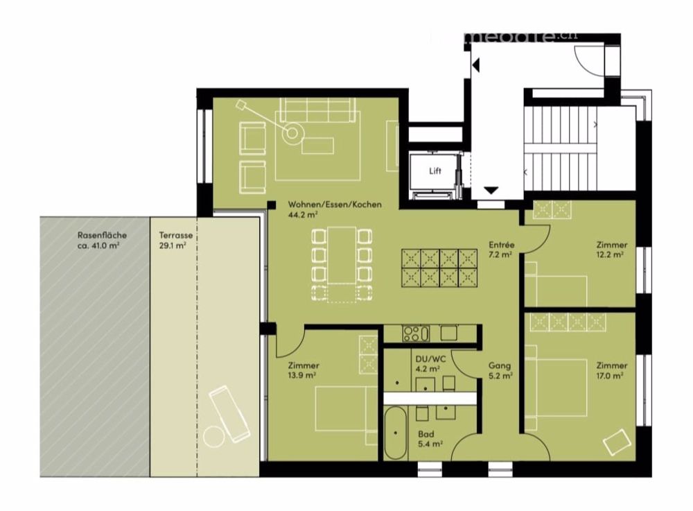 Erstbezug: Moderne 4.5-Zimmer-Gartenwohnung in ruhiger Lage in Oberkirch LU - Bild 5