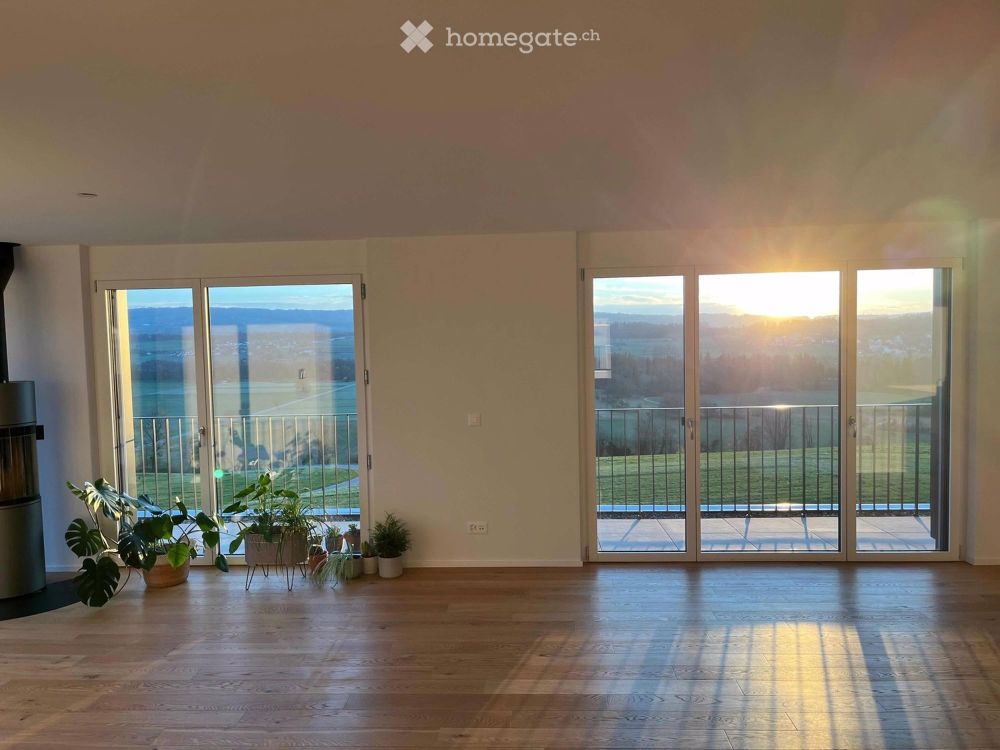 Sonnige Attikawohnung mit Alpenblick – exklusives Wohnen in Oberlunkhofen - Bild 1