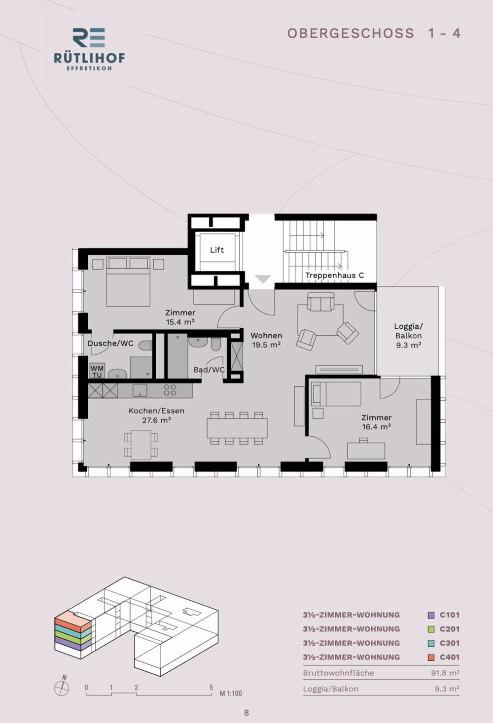 Beautiful forest facing flat in Effretikon for rent - Bild 5