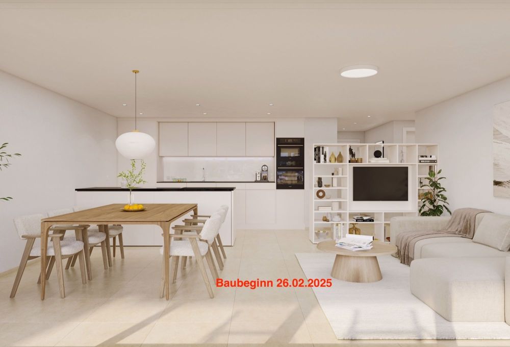 3.5 Z.-Wohnung im EG, 89m2 Netto Wohnfläche, 35m2 gedeckter Balkon - Wohnen/Essen