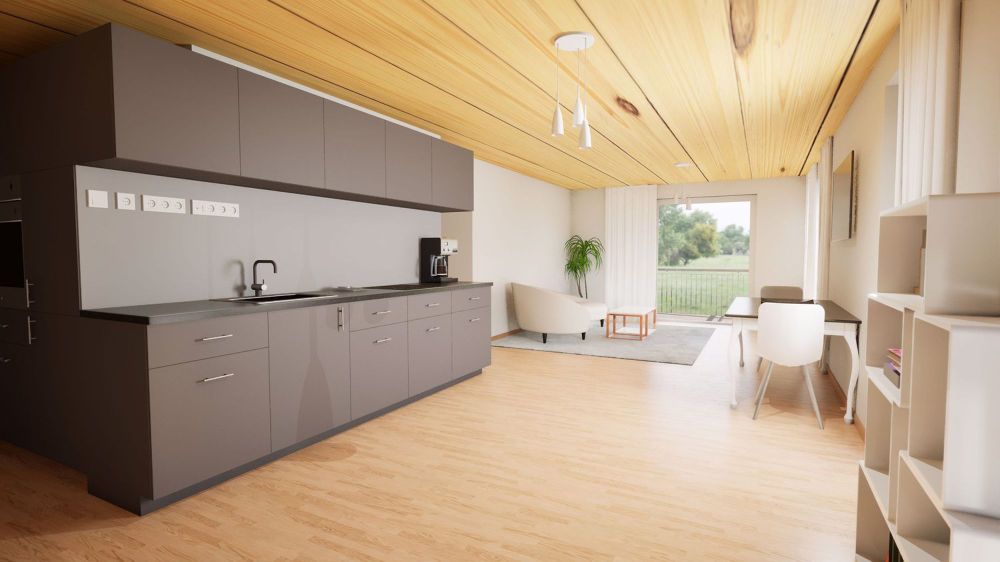 Moderne 2.5-Zimmer-Wohnung in Mühlethurnen mit atemberaubendem Ausblick - Bild 4