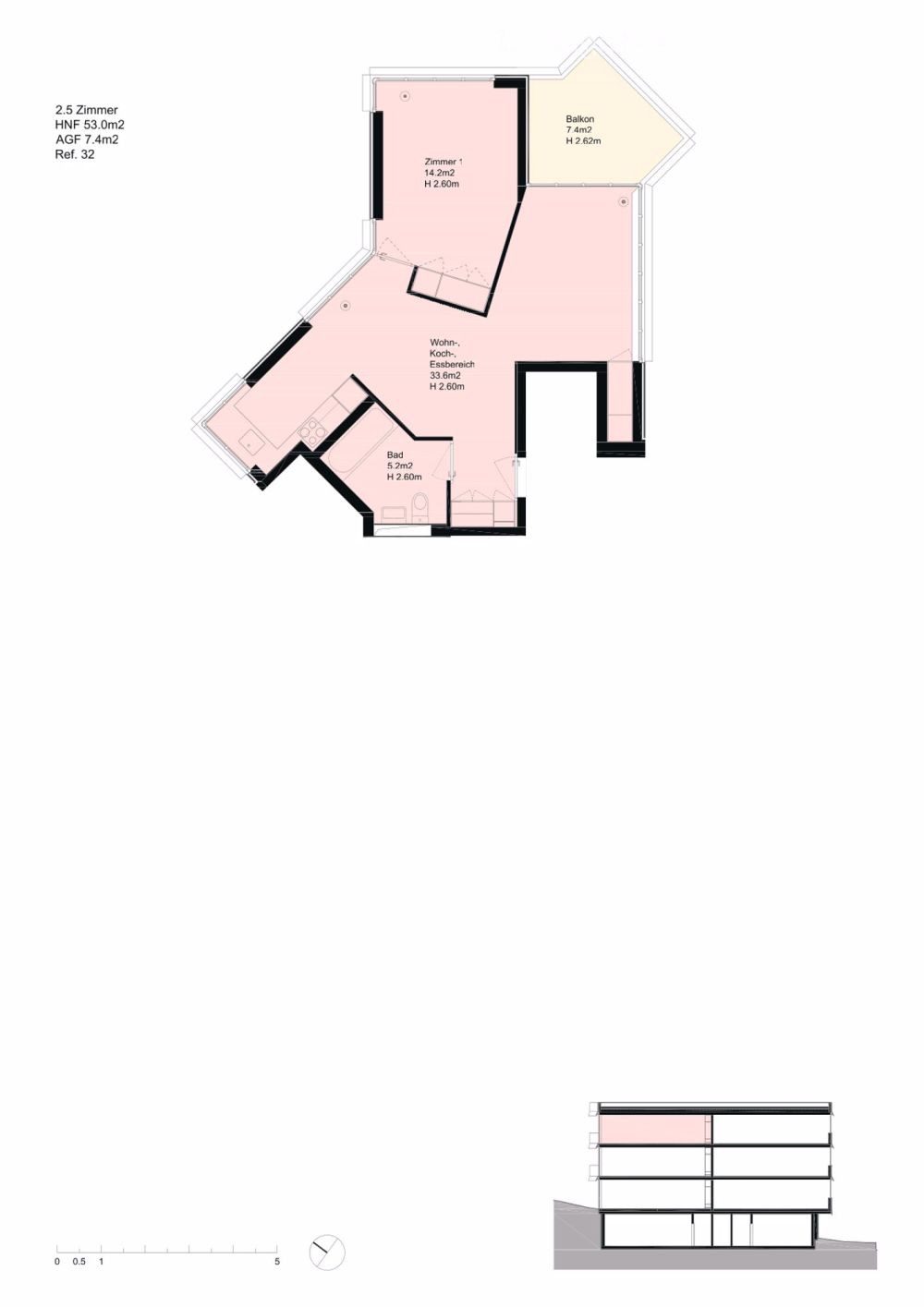 Erstvermietung / Moderne 2.5-Zimmer-Wohnung im Neubau an begehrter Lage in Hottingen - Bild 4