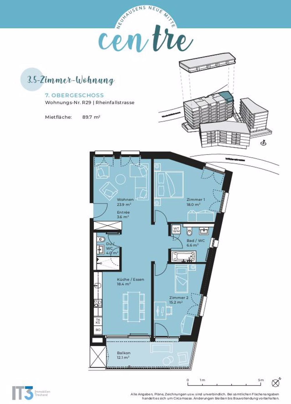 Schöne moderne 3.5 Zimmer-Wohnung in Neuhausen! - Bild 13