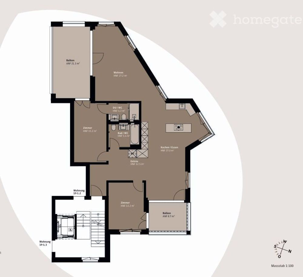 Erstvermietung sehr grosser Wohnung im Eigentumsstandard mit interessantem Grundriss - Bild 8