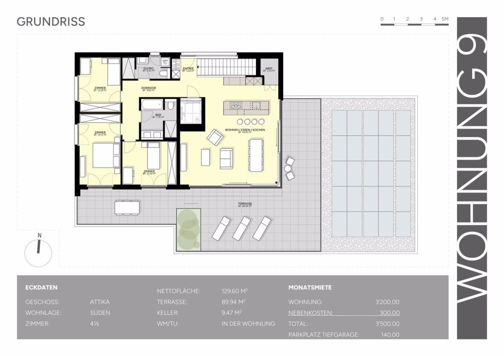 Erstvermietung ab ca November 2025 - moderne Attika mit 4.5-Zimmer in Lenzburg mit Terrasse - Bild 4