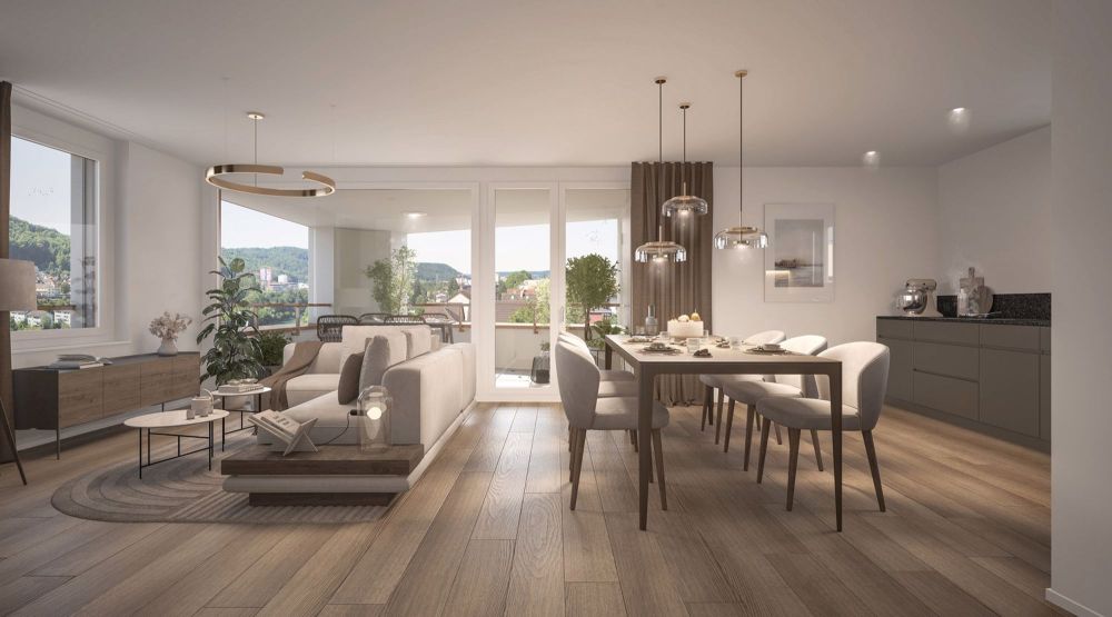 Attika-Maisonette-Wohnung – Erstbezug – Neubauprojekt Bender in Nussbaumen - Bild 1