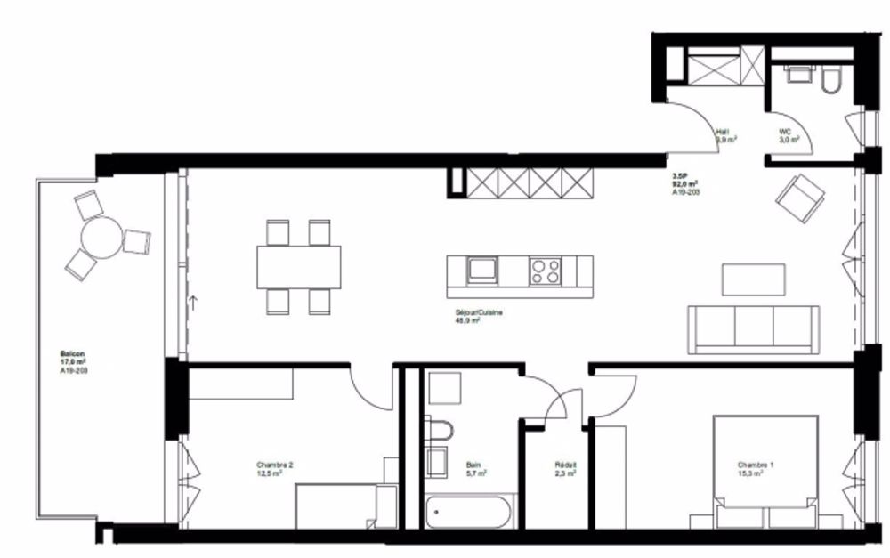 Neubau 3.5 Zimmerwohnung mit Balkon - A19-203 - Bild 1
