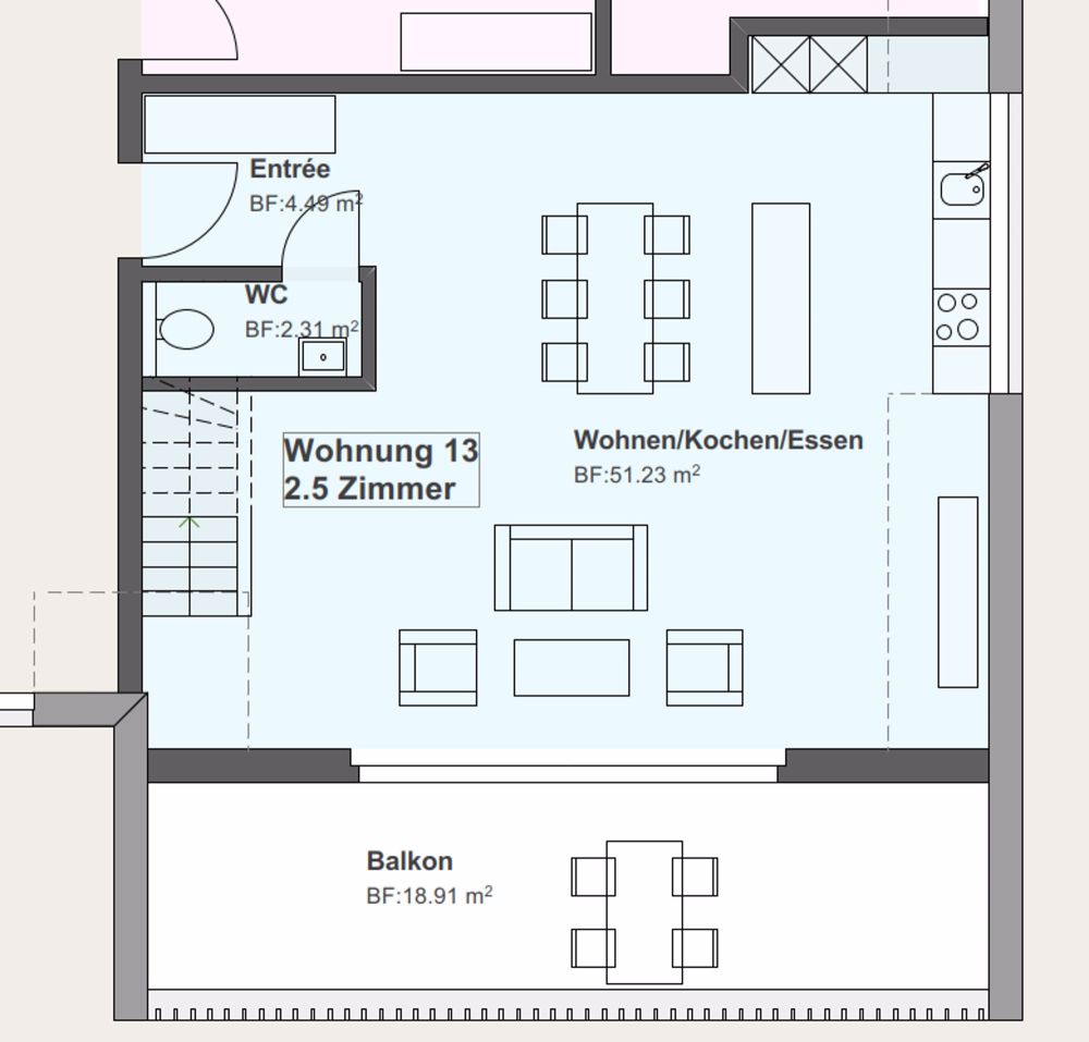 Wohnen im Dorf Hölstein - Fertigstellung Frühjahr 2026 - Grundriss 1