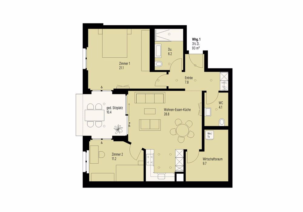 Brandneue Gartenwohnung in Zürich-Witikon - Bild 1