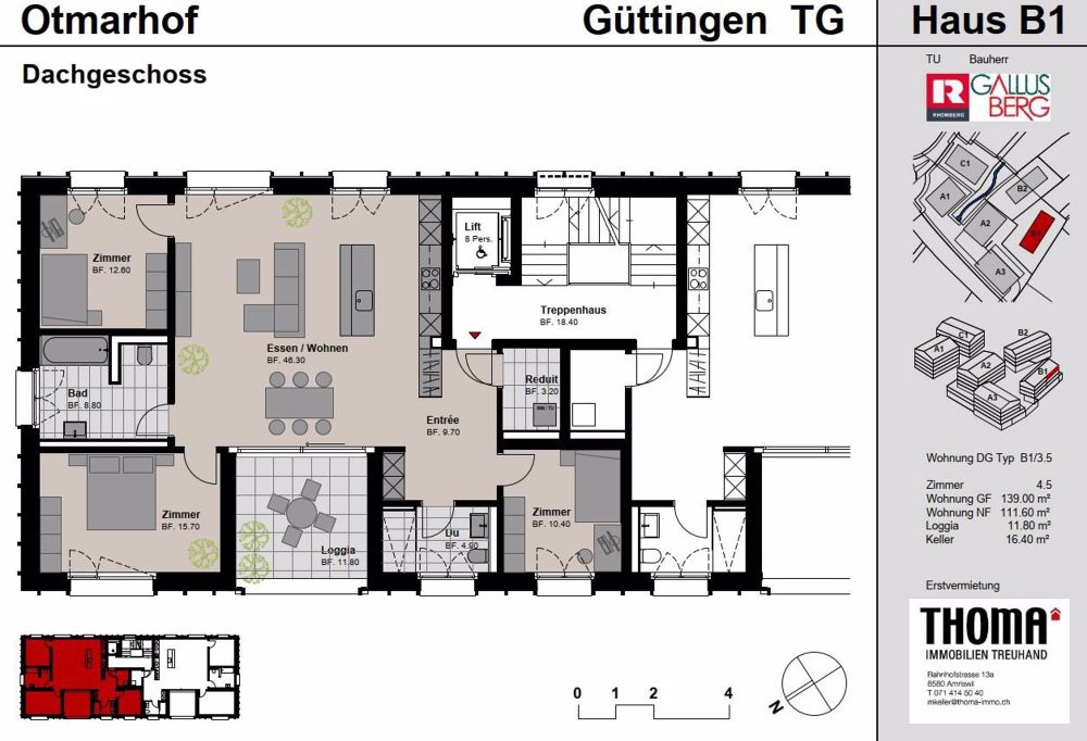 ERSTBEZUG - helle 3.5-/4.5-Zi-Dachwohnungen mit hohen Decken - B1_3.5