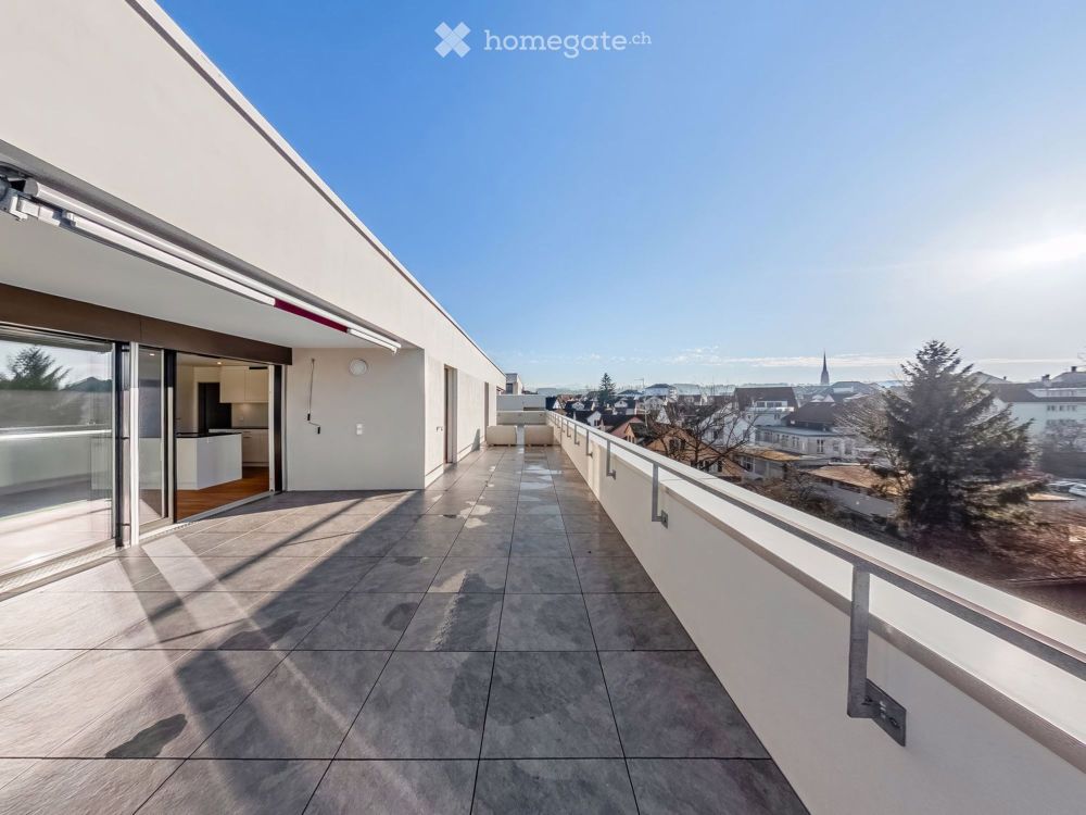 Neubau - Attikawohnung an zentraler Lage mit grosser Terrasse und toller Aussicht - Bild 1