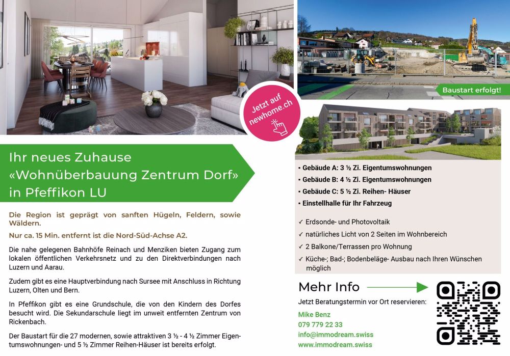 NEUBAU Attraktive und moderne 4 ½ Zi. Eigentumswohnung-Baustart erfolgt - Bild 1