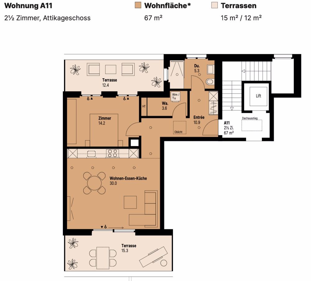 2 ½ Zimmer-Wohnung in Sennhof (Winterthur) mieten - Bild 5