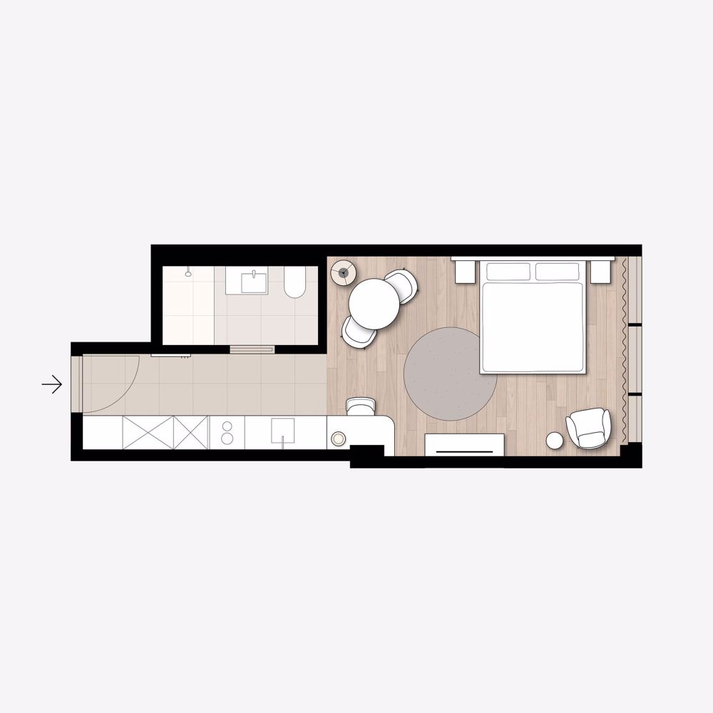 Studio Apartment Superior möbliert in Cham (Zug), Papieri-Areal - Bild 5