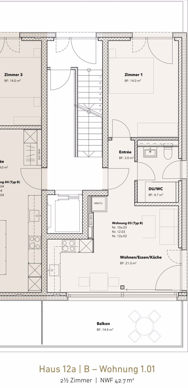 Moderne 2.5-Zimmer-Wohnung in Dulliken - Neubau 2023 - Bild 1