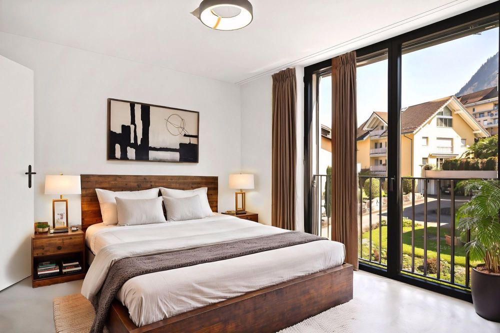 Helles Zuhause im Herzen Buochs - Schlafzimmer