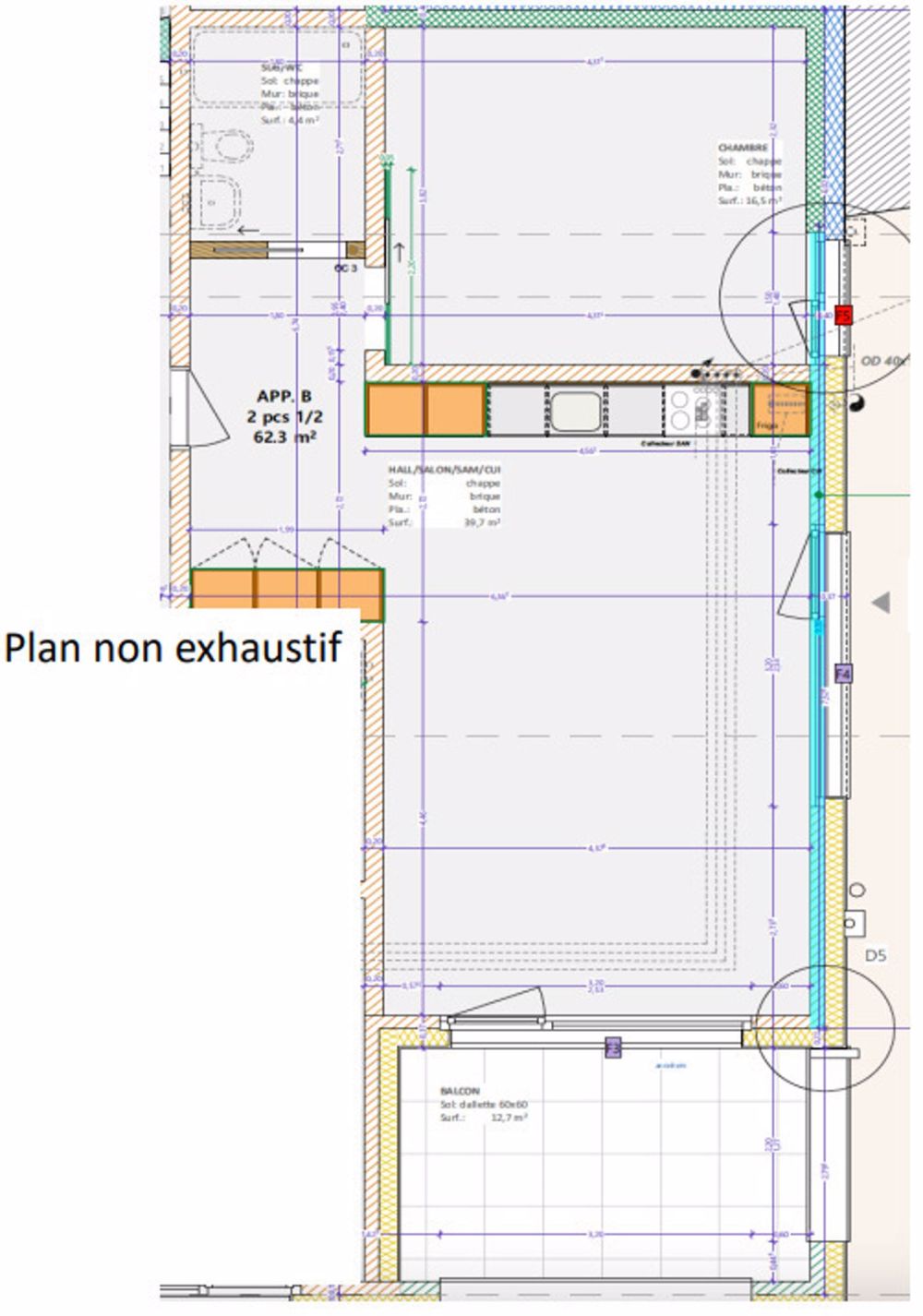 Schönes Apartment mit 2.5 Zimmern - Plan appartement