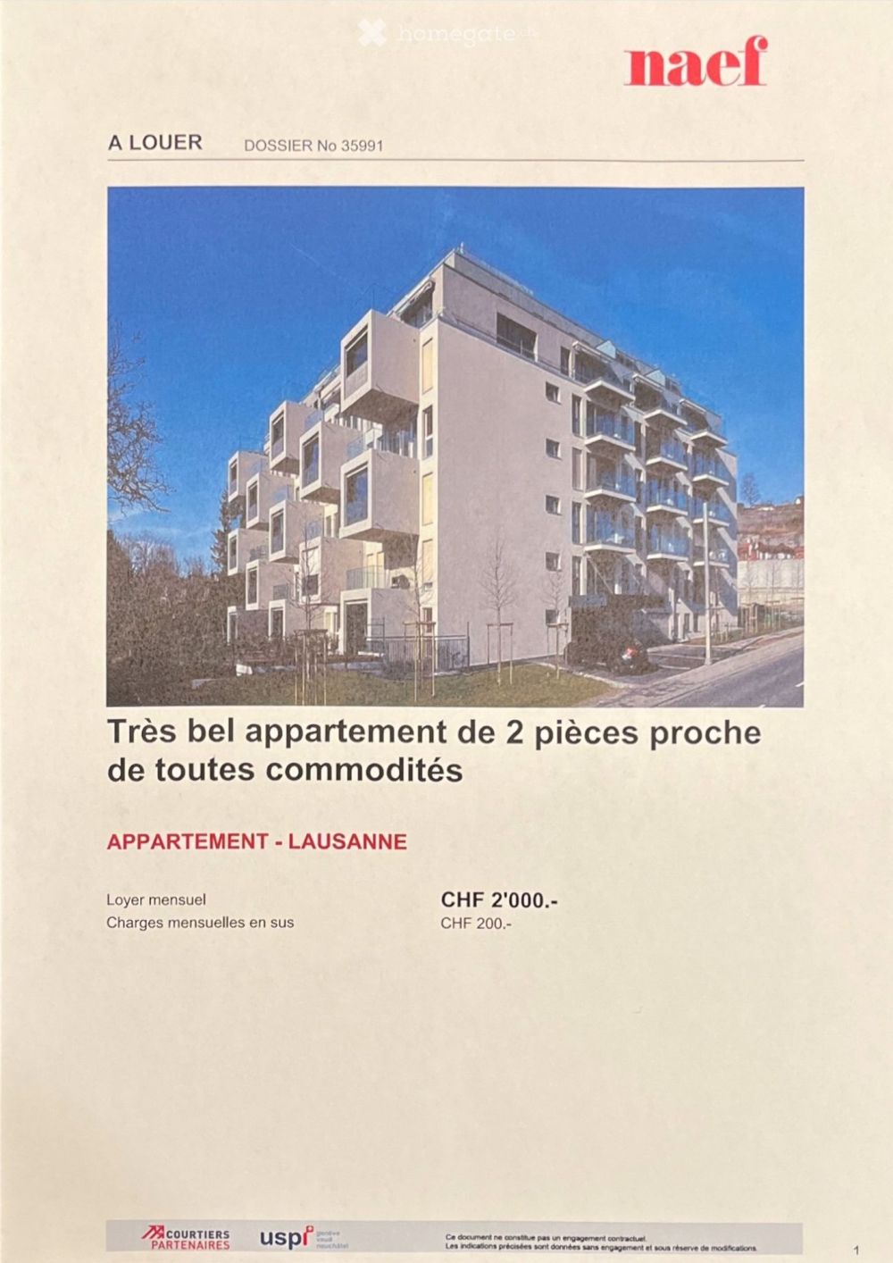 Modern 76m2 Apt with Lake View / Un bel appartement 2,5 pièces disponible à 01.10.2025 ou à convenir - Bild 1