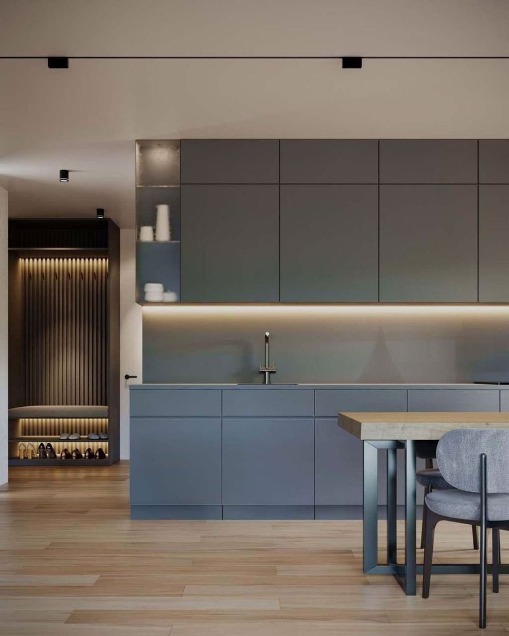 Zu vermieten - Neues Minergie-Appartement 2.5 Zimmer mit großem Balkon und Innengarage in Aproz (Residenz The Cube) - Cuisine