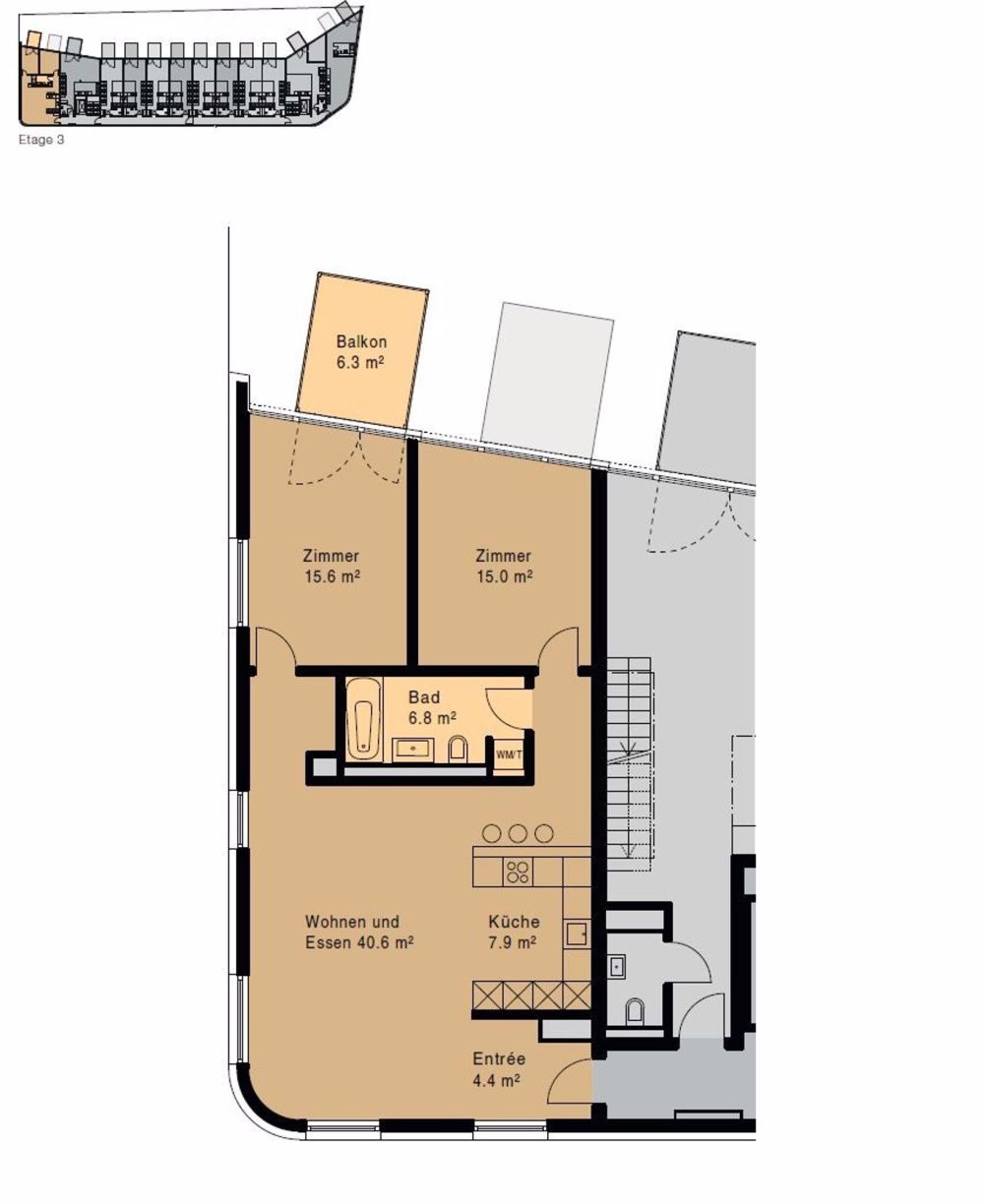 Appartamento 3 locali, 8048 Zürich - Bild 3