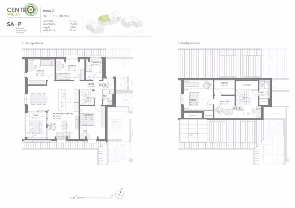 Exklusive Maisonette-Wohnung mit Loggia & hochwertigem Ausbaustandart - Grundriss