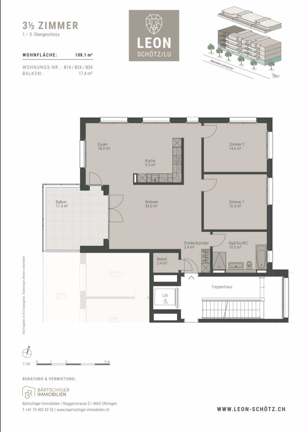 3.5 Zimmer Wohnung im Neubau LEON Schötz - Bild 2