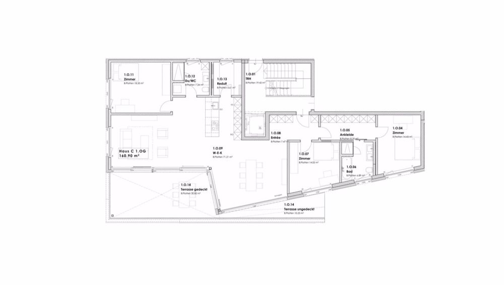 Erstvermietung: Grossraum - Luxuswohnung - Chastelstr. 6c, 1.OG & 2.OG