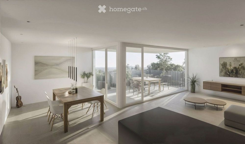 Moderne 4.5-Zimmer-Wohnung im Zentrum von Bösingen - Wohnen mit Ausblick - Bild 4