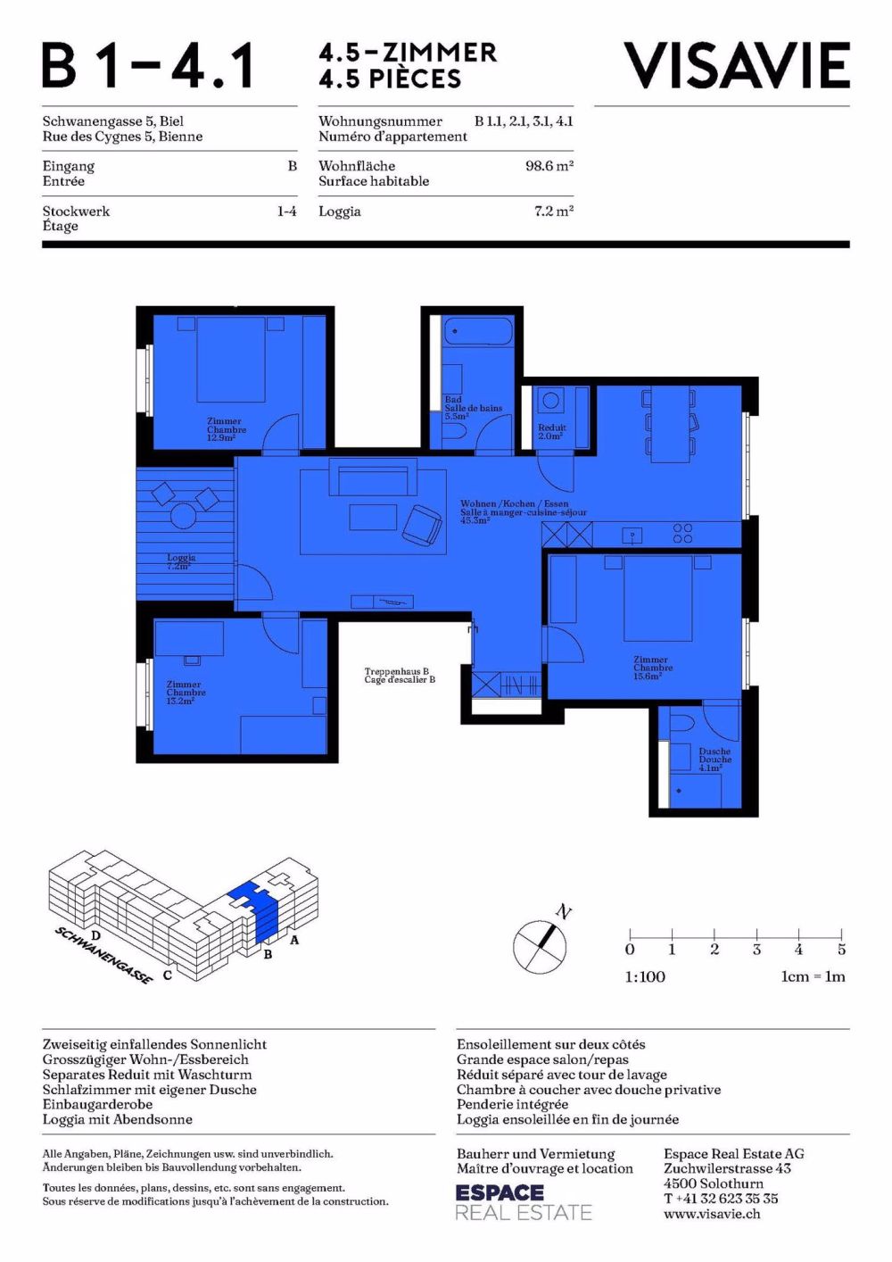 Erstvermietung – 4.5-Zimmerwohnung – Neubauprojekt VISAVIE - Bild 10