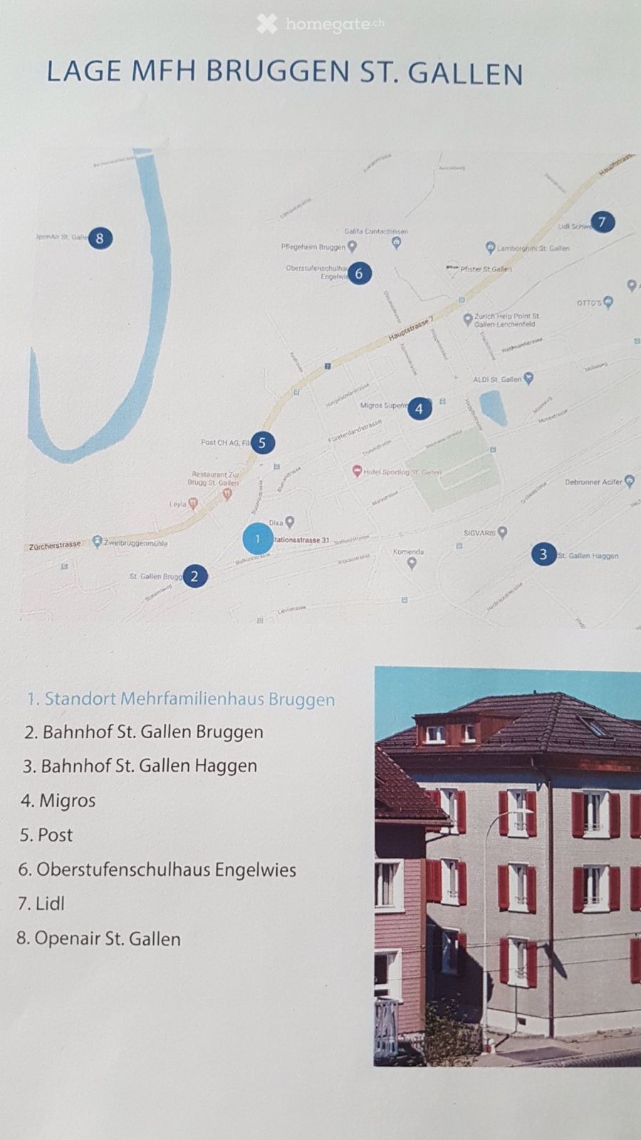 neu renovierte, 3 - Zi - Wohnung im 2. OG mit schöner Aussicht, in St. Gallen - Bruggen - Bild 13