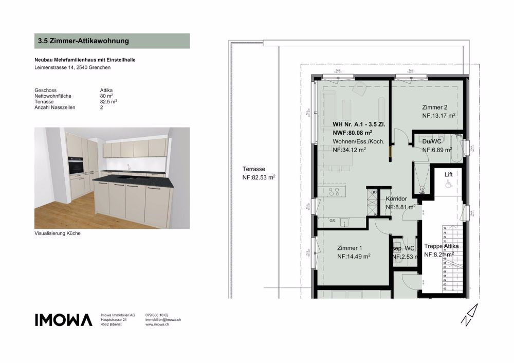 Neubau-Erstbezug Attika-Wohnung – stilvolles Wohnen an zentraler Lage in Grenchen - Bild 4