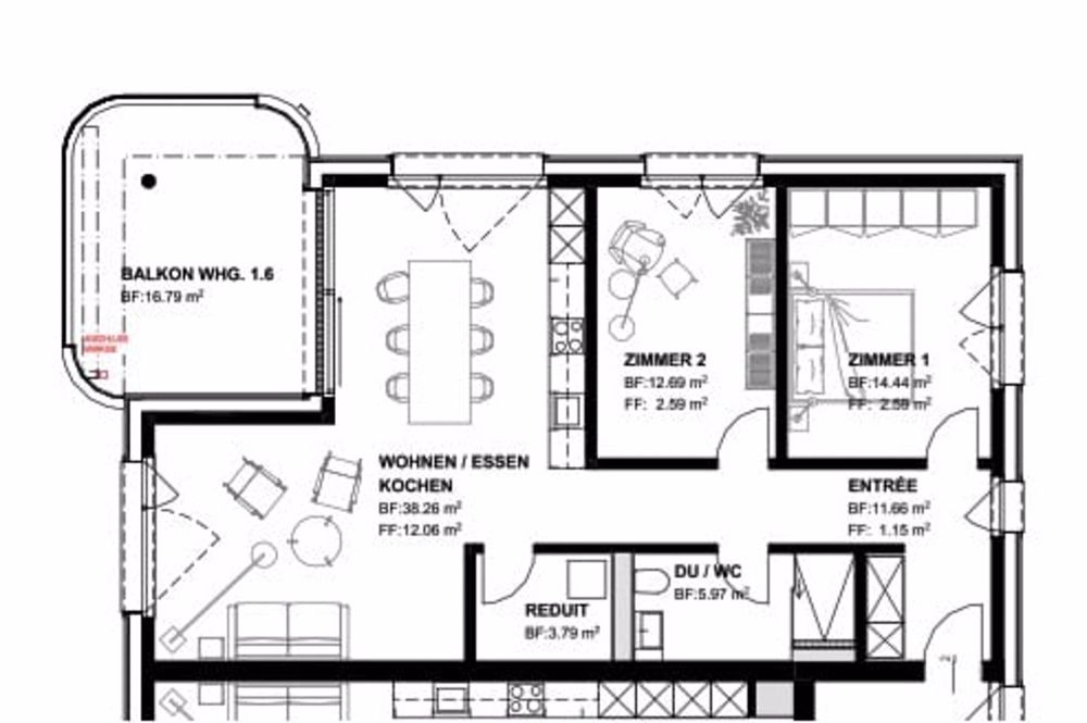 Attraktive 3.5-Zimmer-Wohnung mit Balkon in Aarau - Bild 3