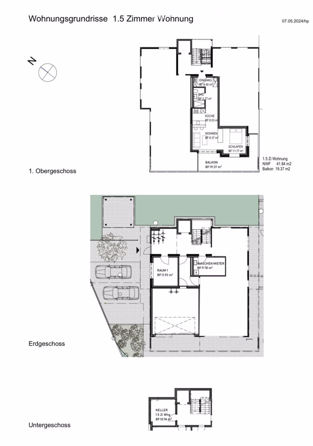 Moderne 1.5-Zimmer-Neubau-Wohnung mit Balkon und Bergblick in Sarnen - Bild 1