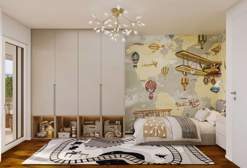 3.5 Z.-Wohnung im EG, 89m2 Netto Wohnfläche, 35m2 gedeckter Balkon - Kinderzimmer