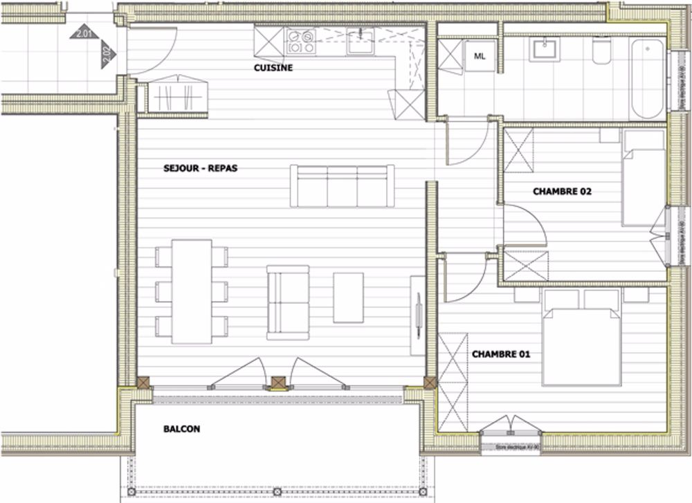 COLLOMBEY-MURAZ; WUNDERSCHÖNE NEUE ZEITGENÖSSISCHE WOHNUNG - - Bild 1