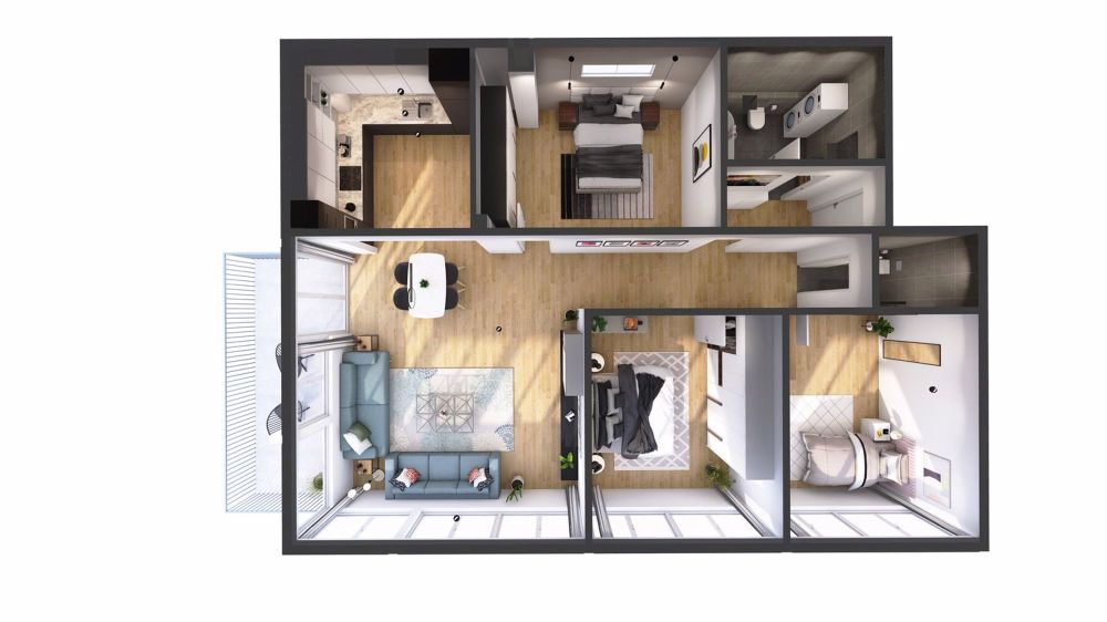 Wohnung mit 5 Zimmern - Bild 3