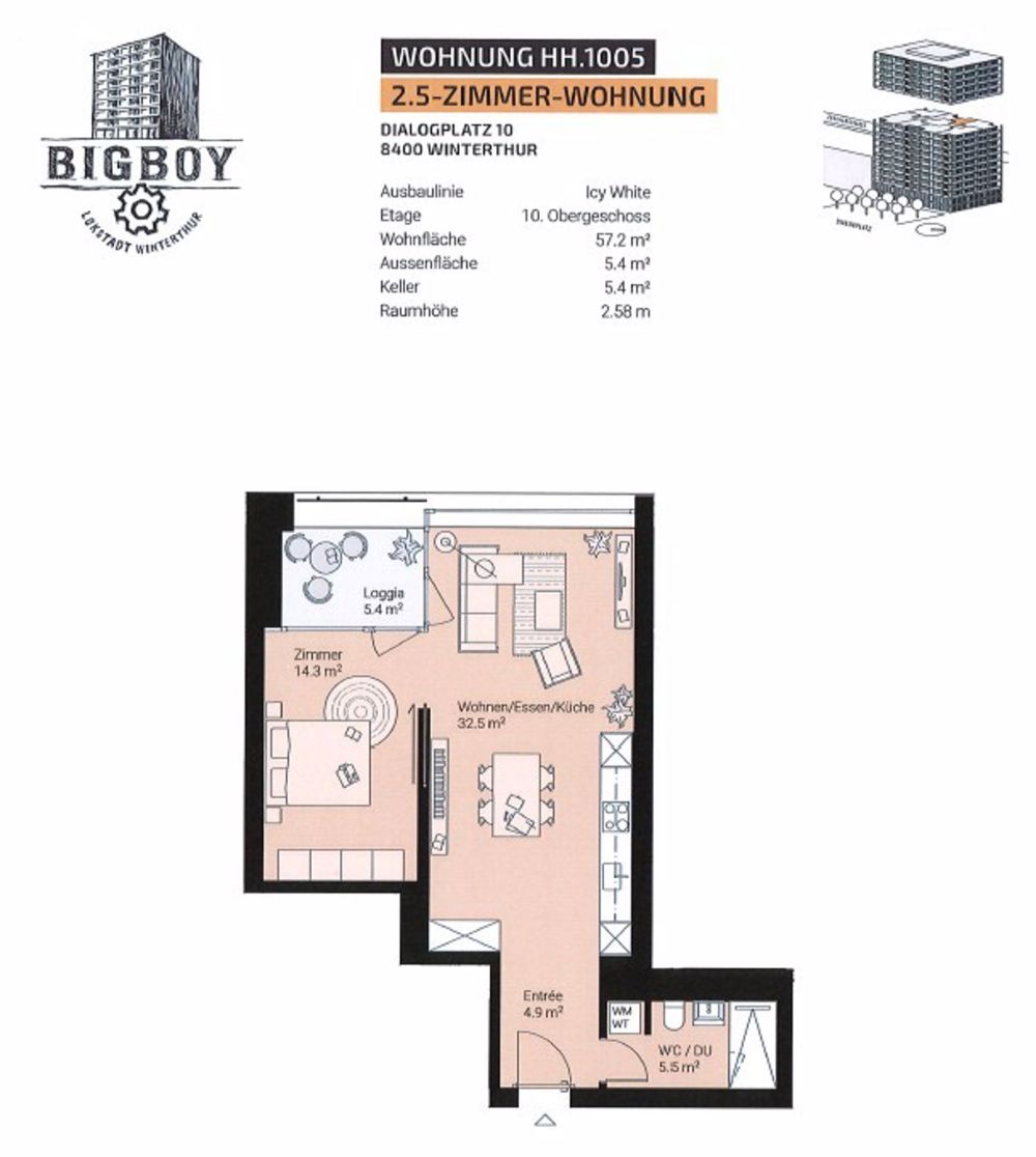 Moderne 2.5-Zimmerwohnung in der Lokstadt - Bild 7