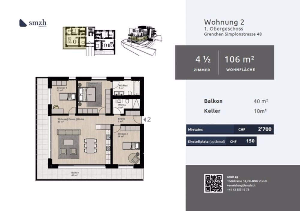 Erstbezug Moderne 4.5-Zimmer-Wohnung in Grenchen mit grossem Balkon - Bild 13