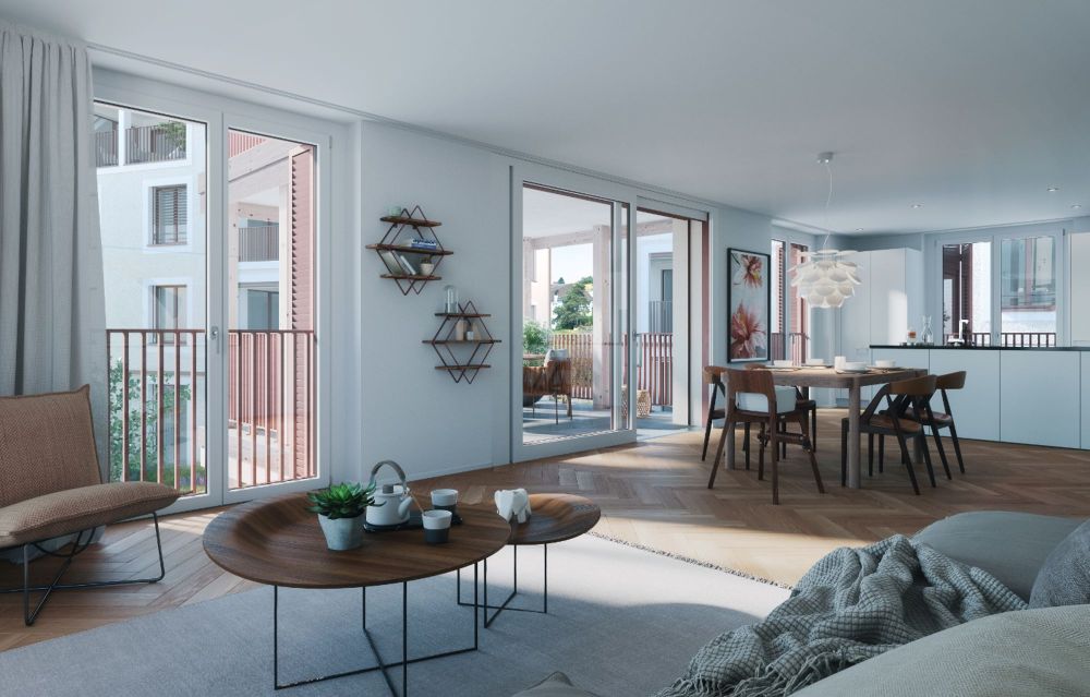 Neubauwohnung mit fixem pauschalem Bruttomietzins inkl. Nebenkosten für 5 Jahre - VisualisierungWohnen
