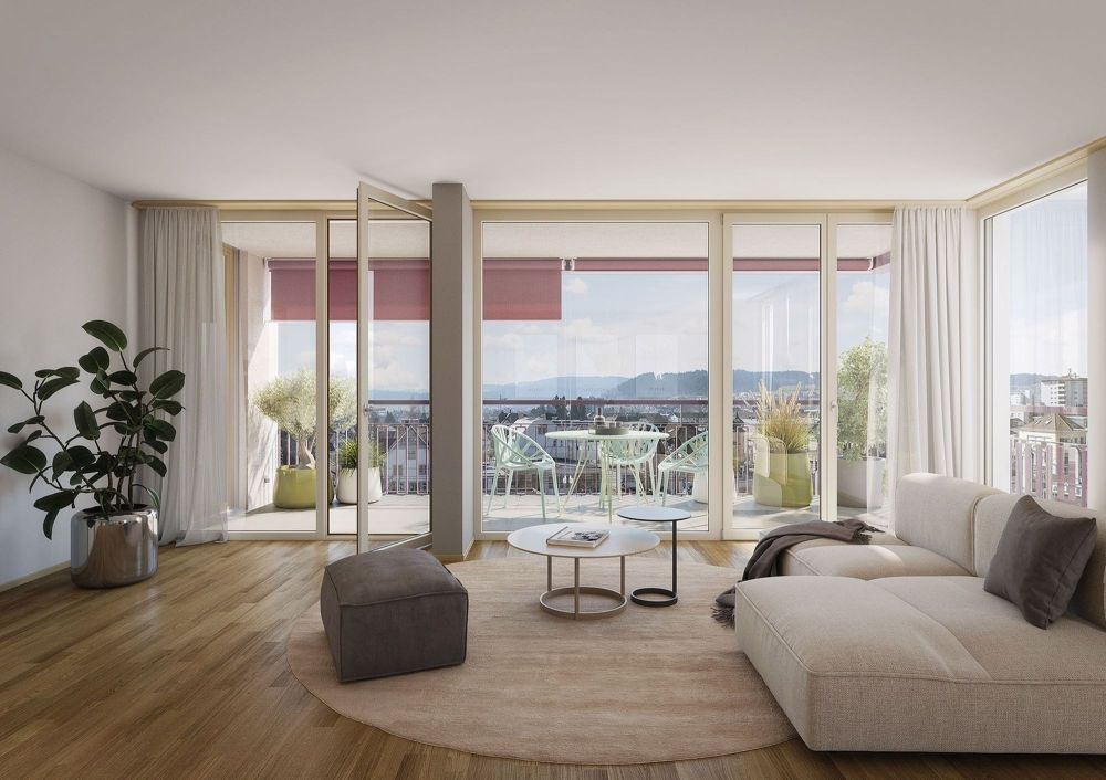 Erstbezug: 2.5-Zi. Wohnungen in Wil mit Loggia - Beispiel Aussicht