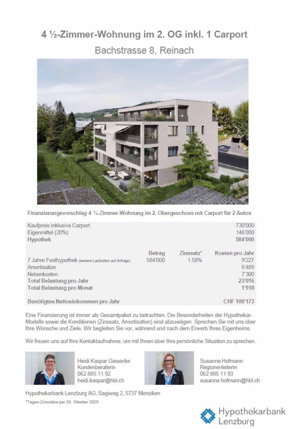 NEUBAU - 4.5-Zimmerwohnung im 1. oder 2. Obergeschoss - Bild 6