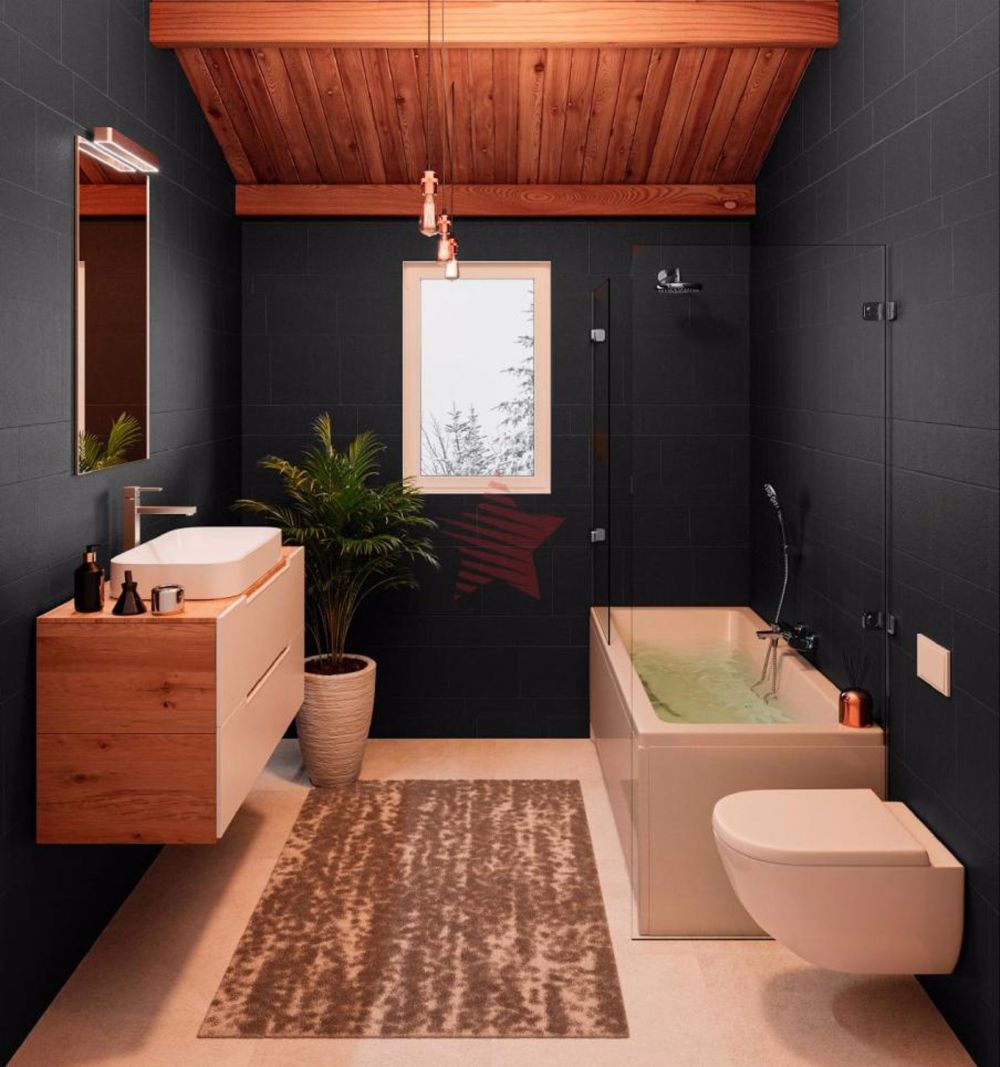2,5 Zimmerwohnung mit Terrasse - 3D - Salle de bains
