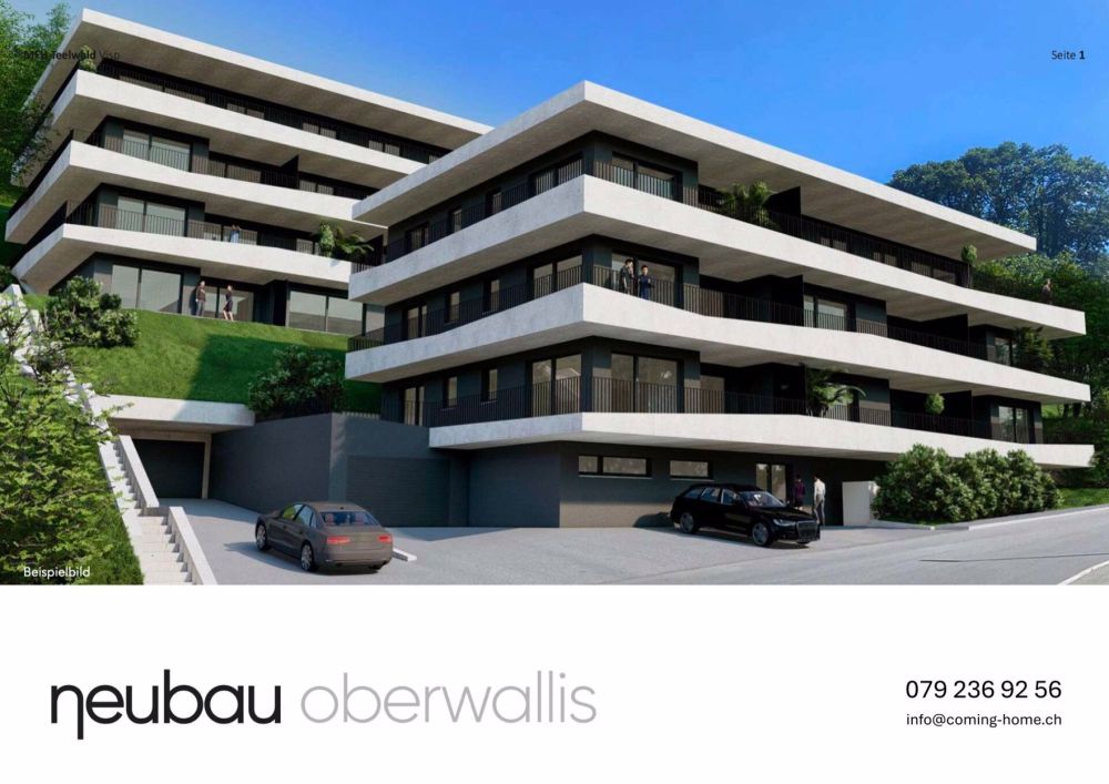 Moderne 4.5-Zimmer-Attikawohnung im Neubau Teelwald, Visp - Bild 1