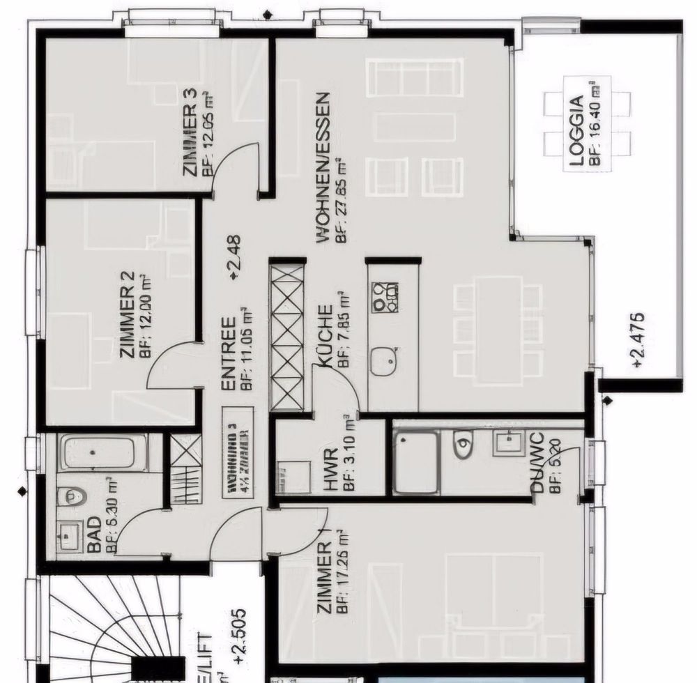 Moderne 4.5-Zimmer-Neubauwohnung (116 m²) in ruhiger, familienfreundlicher Lage - Bild 3