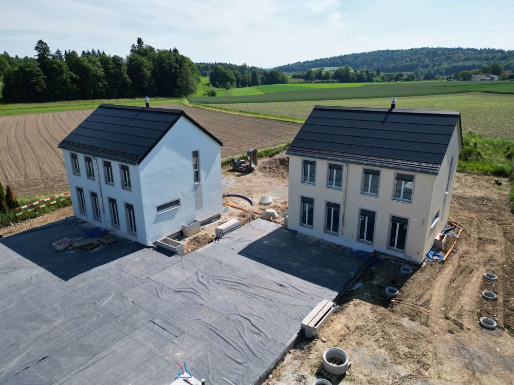 Einfamilienhaus im Grünen mit Einstellhalle und Gartenparzelle - Bild 1