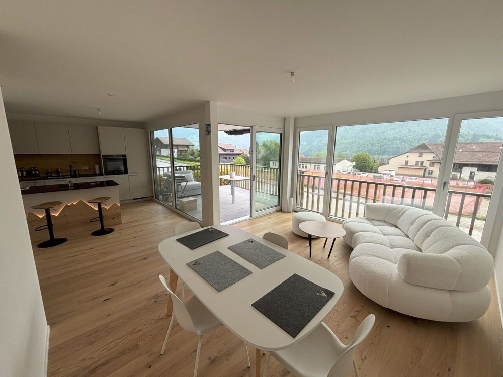 Crésuz - Neues möbliertes oder unmöbliertes Apartment mit schöner Aussicht - Bild 2
