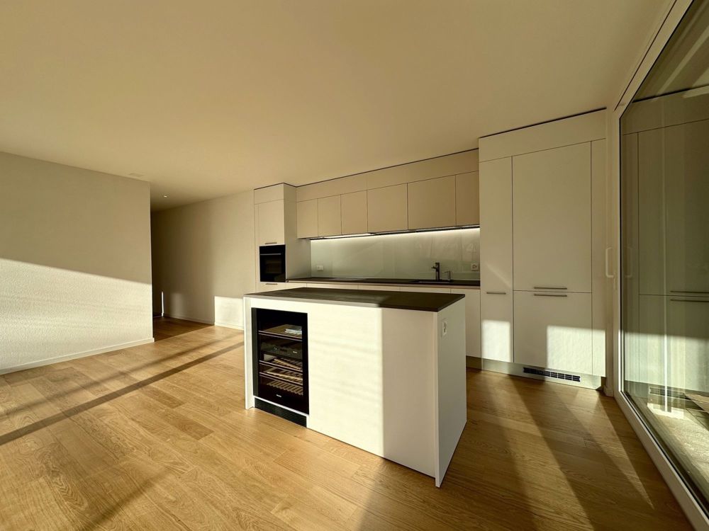 Appartement von hohem Standard, 3,5 Zimmer im Erdgeschoss mit Garten - Cuisine et son ilot central